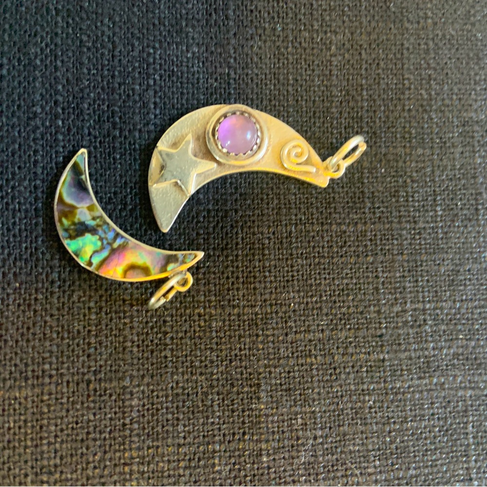 Sun moon and stars silver pendants